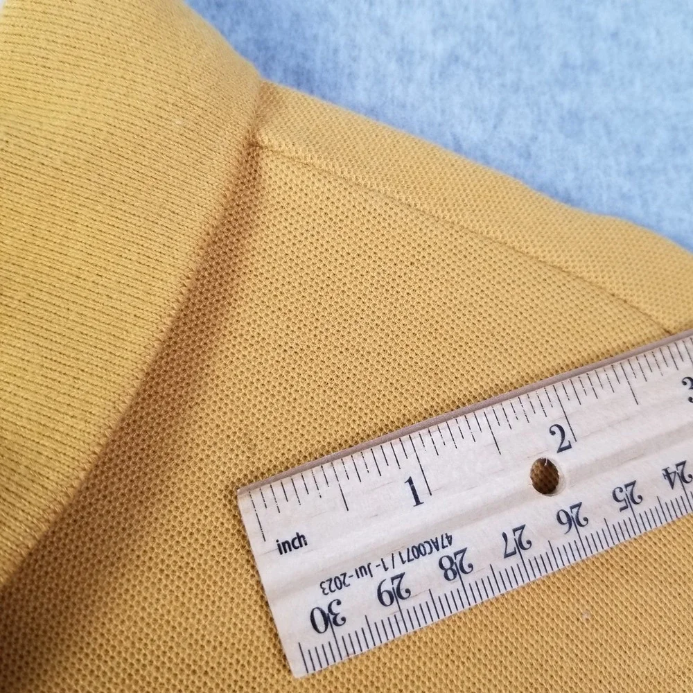 True Religion Polo Shirt Mens 3XL XXXL Yellow Orange Short Sleeve Horseshoe Logo
